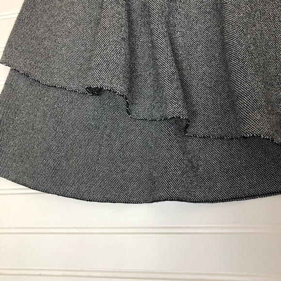 Zara Basic Collection  Gray Double Layer Flare Skirt Size Small - Picture 2 of 4